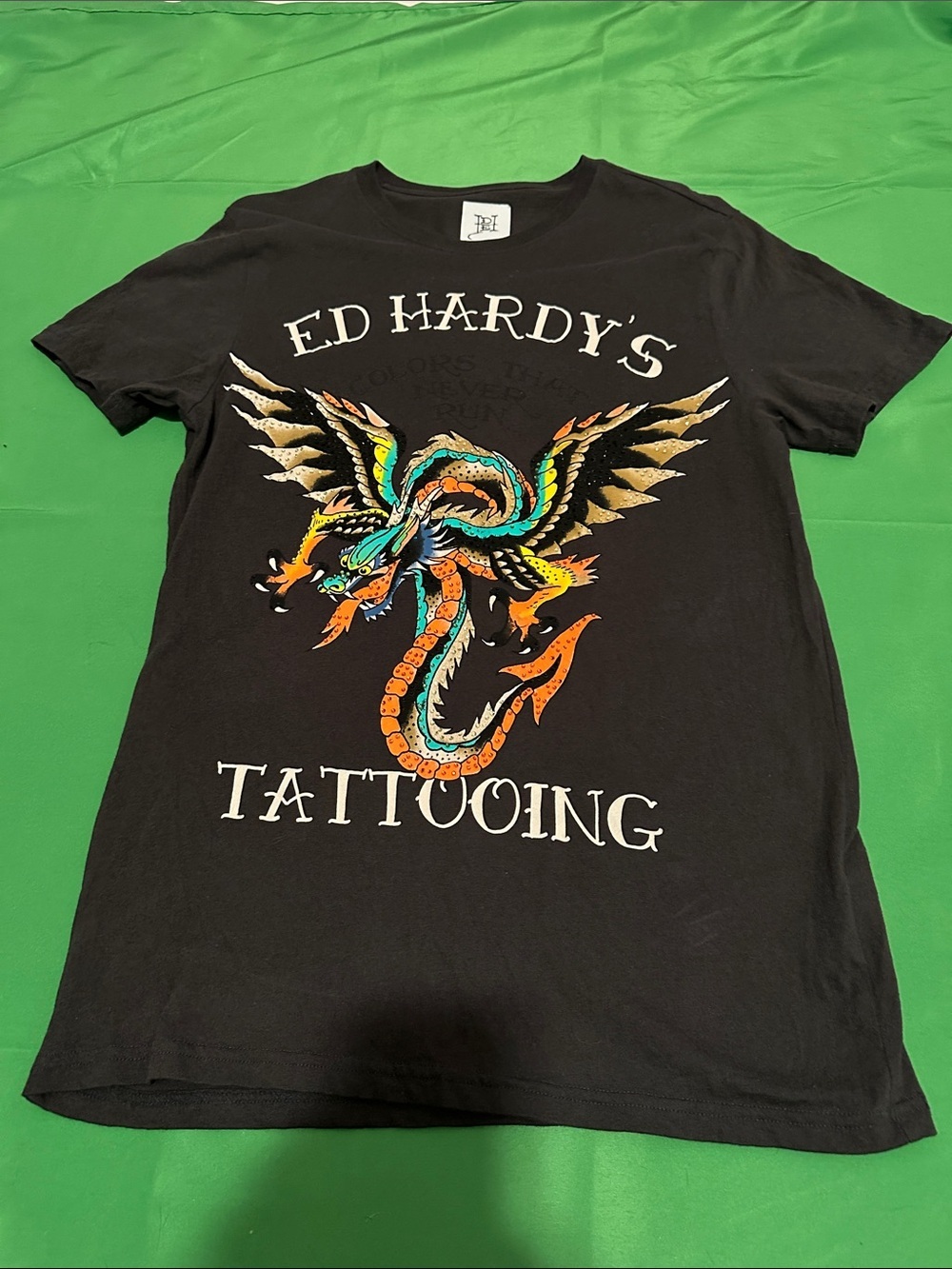 Ed Hardy Official  T-Shirt
NWOT Sz M Ed Hardy T-Shirt Dragon Rhinestone Tattoo